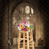 Aperturee - Vintage Arch Window Moon Photography Sweep Backdrop